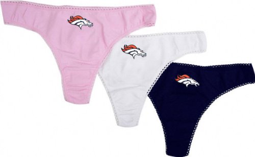 Buy Denver Broncos Ladies 3-Pack Thong Pack