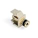 Leviton QuickPort Binding Post Connector, Black Stripe, Ivory