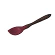Island Bamboo 40790 Silicone Corner Spoon with Rainbow Bamboo Wooden Handle, 12-1/4 Inches