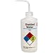 Nalgene 2425-0505 LDPE Right-To-Know Distilled Water Safety Wash Bottle, 500mL Capacity, 28mm Polypropylene Closure (Pack of 6)