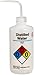 Nalgene 2425-0505 LDPE Right-To-Know Distilled Water Safety Wash Bottle, 500mL Capacity, 28mm Polypropylene Closure (Pack of 6)