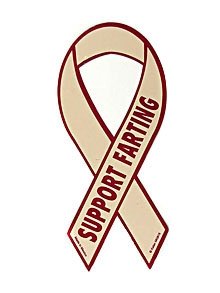 Support Farting Ribbon - Fun Magnetic Sticker