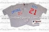 Sammy Sosa, Chicago Cubs #21 Authentic Major League Baseball Jersey from Majestic Athletic