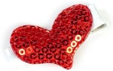 Ribbies - Sparkle Heart Red (Right Side Clip)