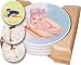 Patriotic Pin-up Girls WWII Art Gift Set with Oak Holder