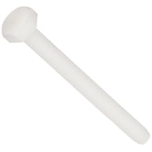 Nylon 6/6 Hex Bolt, Hex Head, UNC Threads, 1/4"-20 Thread Size, 3" Length, Fully Threaded, Made In US, Pack Of 100
