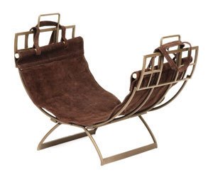 Arts and Crafts Wood Holder with Log Carrier