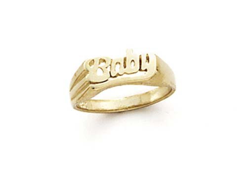 14k Baby Ring  Size 7.0  JewelryWeb