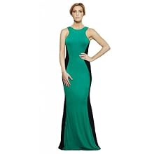 Brand B by Brandi Glanville Back Diamond Cut-Out Maxi Dress Small Kelly Green/Black