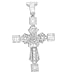 .925 Sterling Silver Hip Hop Cubic Zirconia Cross Charm