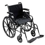 Drive Medical Cruiser III Light Weight Wheelchair with Various Flip Back Arm Styles and Front Rigging Options, Black, 18"