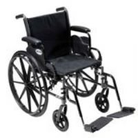 Drive Medical Cruiser III Light Weight Wheelchair with Various Flip Back Arm Styles and Front Rigging Options, Black, 18