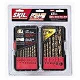 Skil 98017 17 Piece 5/64-Inch to 1/2-Inch Gold Oxide Twist Drill Bit Assortment in Plastic Case