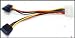 PC Stromkabel Strom Kabel 2 x Serial S-ATA SATA Laufwerk
