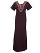 Long Kaftan Caftan Neck Embroidered Moroccan Caftans Dress for Womens, M Sz