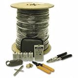 Buy 1000ft RG6 Quad Shield Coaxial Cable Installation Kit with Tester by CTG