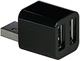 Cute USB Mini 2-Port USB 2.0 Hub Splitter (Black)