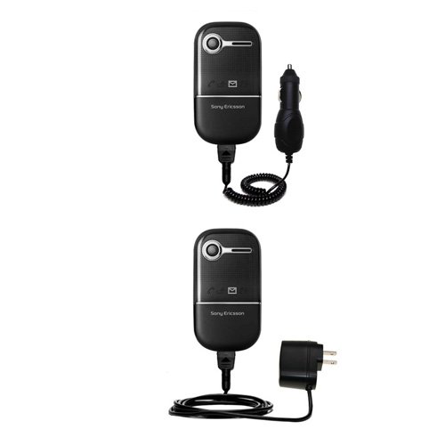 Essential Kit for the Sony Ericsson z250i - includes Car and Wall Charger with Rapid Charge Technology - Gomadic Brand w/ TipExchange Technology