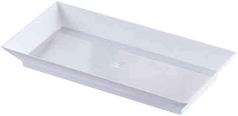 Mini Ware 5 inch Plastic Oblong Tray White/Case of 144