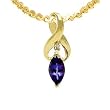 14K Yellow Gold Tanzanite and Diamond Pendant
