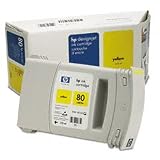 Genuine NEW Hewlett Packard C4873A HP 80 Yellow Ink Cartridge