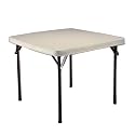 Lifetime, Card Table, 37" Square Molded Top,  Almond color finish