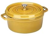 Staub 8 Quart Round Cocotte, Yellow