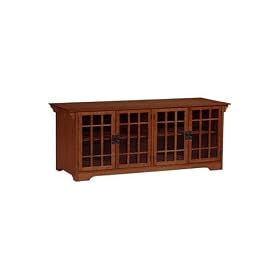 Craftsman 72w Four door Lowboy With Glass Doors, FOUR-DOOR 72W, DARK OAK by Home Decorators Collection