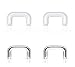 PIERCE ME (8pcs) Septum Retainer 316L Surgical Steel & Clear Acrylic 16GA