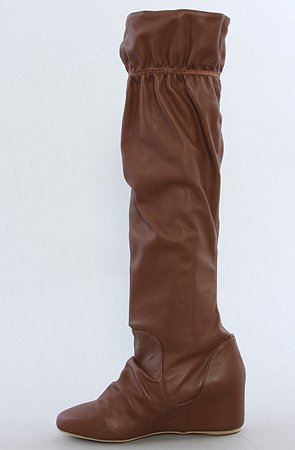 80%20 The Ruby Gathered Hidden Wedge Boot in Luggage,Shoes for Women from 80%20