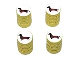 Dachshund - Dog Tire Rim Valve Stem Caps - Yellow Dachshund - Dog Tire Rim Valve Stem Caps - Yellow