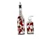 ArtisanStreet's Red Chili Pepper Design Pour Bottle & Soap Dispenser Set. Hand Painted & Signed