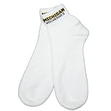 Michigan Wolverines White (517) 10-13 Ankle Socks