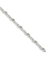 Sterling Silver & Cz Bracelet by Brilliant Embers, Best Quality Free Gift Box Satisfaction Guaranteed