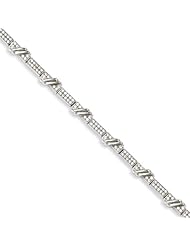 Sterling Silver & CZ Brilliant Embers Bracelet Length 7.25"