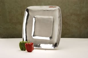 Pewter Large Square Tray