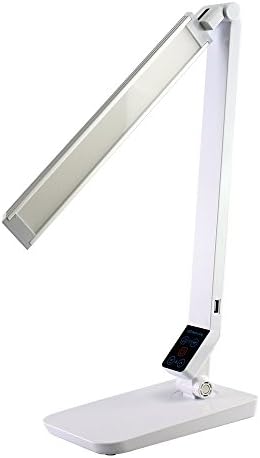 LED Desk Lamp,HMOMI High-quality Eye-protection Dimmable Touch-Sensitive Controller LED Table Lamp with USB Charging Port,Multi-angle Rotary Design, 5 Color Temperature and 5 Brightness Modes,No Flickering, No Ghosting, Energy Saving, White