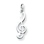 Sterling Silver Music Note Charm with 20 Inch Chain