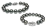 9.5x10mm Black Tahitian South Sea Cultured Pearl Bracelet - 7 inches