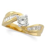 14K Yellow Gold Diamond Engagement Ring Semimount - 0.33 Ct.