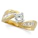 14K Yellow Gold Diamond Engagement Ring Semimount - 0.33 Ct.