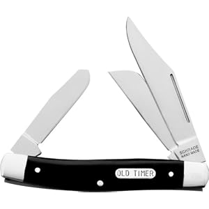 Schrade 8OTB Old Timer Senior 3 Blade Pocket Knife, Buffalo Horn by Schrade