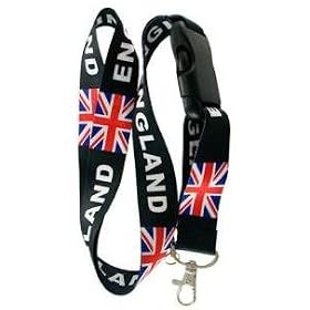 England Flag Lanyard Key Chain Holder