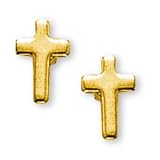 14K Gold Filled Cross Pierced Earrings