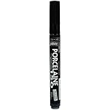 Pebeo Porcelaine 150 China Paint Bullet Tip Marker, Anthracite Black