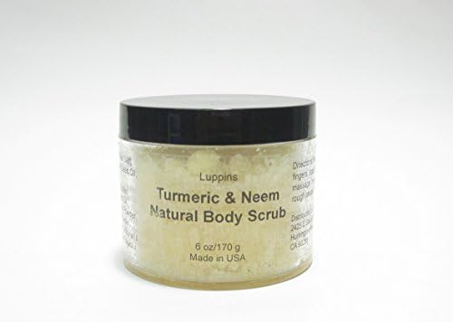 6oz Turmeric &amp; Neem Acne Body Scrub Exfoliating Natural Essential Oils Vitamin E