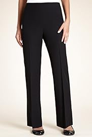 Flat Front Side Zip Slim Leg Trousers