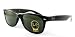 Ray-Ban New Wayfarer RB2132 5518 901L Black/Crystal Green Sunglasses [Apparel]