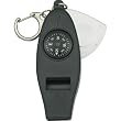 Explorer Compass 24 Black Emergency Whistle with Built-in Compass and Thermometer