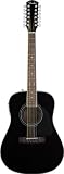 Fender CD-160 SE-12 Dreadnought 12-String Acoustic-Electric Guitar, Black